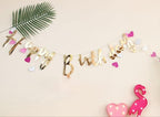Gold Happy Birthday Banner – Cardstock, Reusable Metallic Birthday Sign for Wall Decoration - Birthday Party Decoration for Kids and Adults