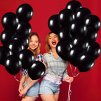Black Latex Balloons Kit for Birthday Party - Pack of 30, 12 Inch | Black Metallic Balloons for Graduation Party Decorations | Shiny Black Balloons for Wedding Decorations, Bridal and Baby Sh