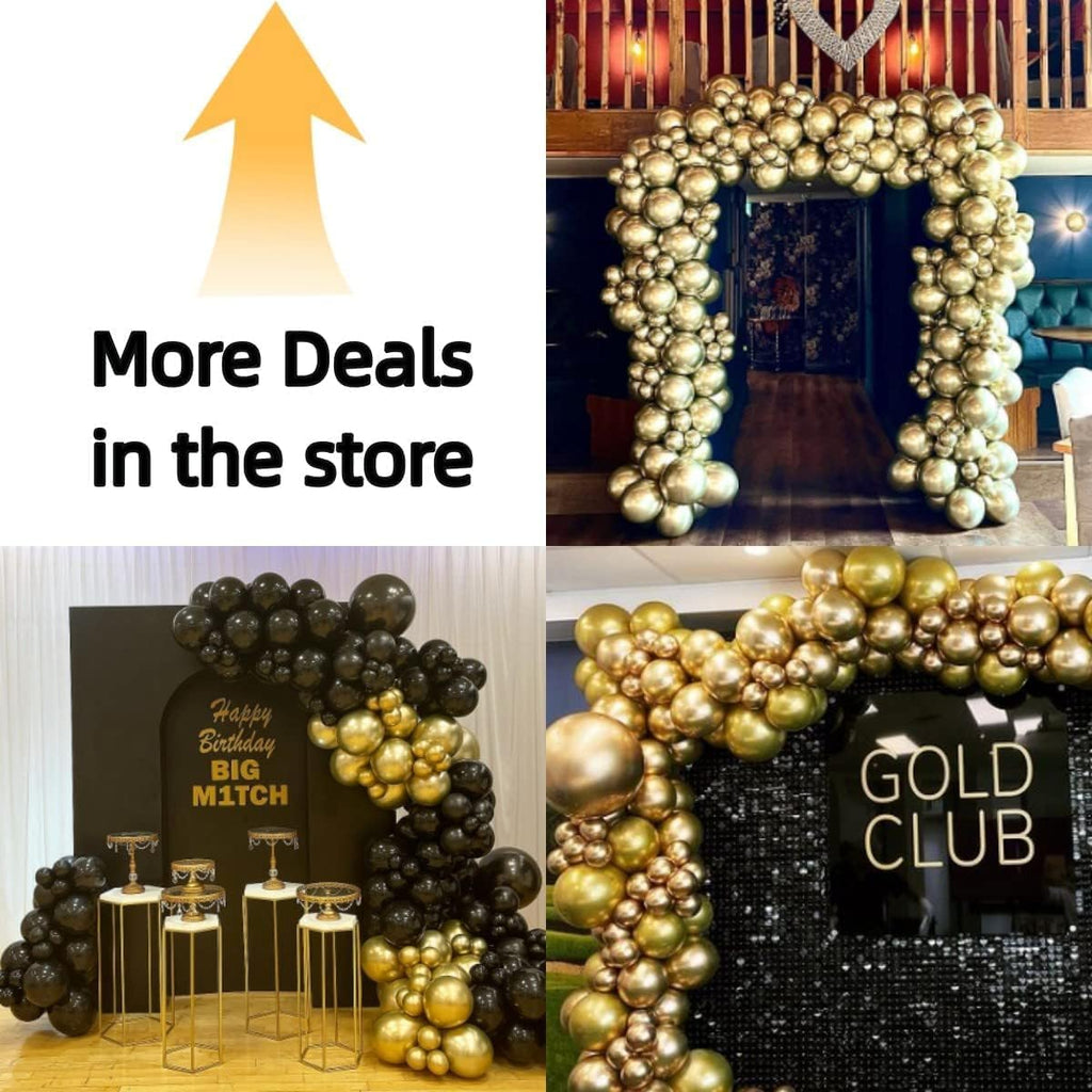 Gold Metallic Chrome Latex Balloons – 100 Pack, 12 inch Gold Round Helium Balloons for Wedding, Graduation, Anniversary, Baby Shower, and Birthday Party Decorations