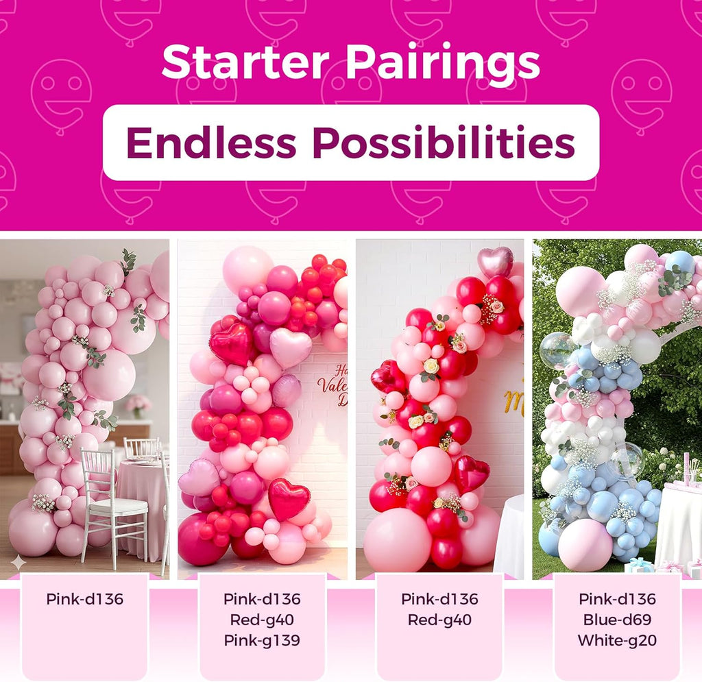 Pastel Pink Latex Party Balloons -100 Pack 12 inch Round Helium Light Pink Bridal Pink Balloons for Easter Wedding Bridal Shower Gender Reveal Birthday Princess Party Decorations