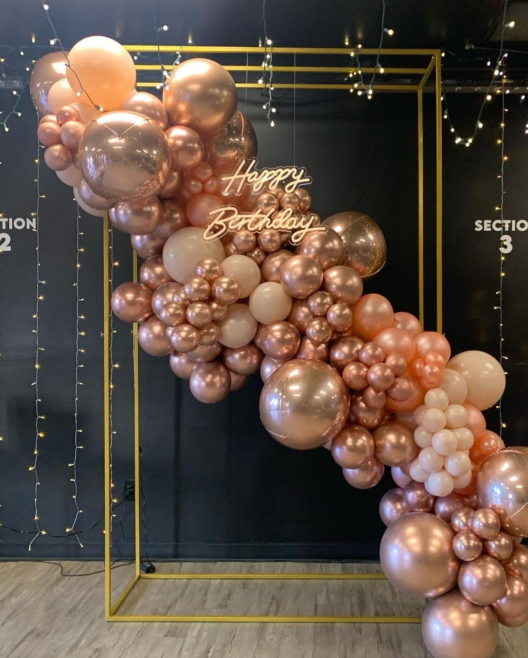 Rose Gold Metallic Chrome Balloons – 100 Pack, 12 Inch Rose Gold Latex Round Helium Balloons for Wedding, Anniversary, Baby Shower, Birthday Party Decorations