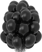 Black Balloons Latex Party Balloons, 100 pcs 12 Inches for Black Themed Wedding, Special Decoration, Birthday Party Backdrop
