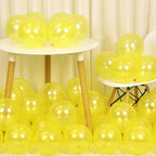 100 PCS 12 Inches Yellow Latex Balloons Large Thick Big Round Biodegradable Bulk Helium Gas or Air Inflated for Kids Birthday Graduation Wedding Party Halloween Christmas Decorations Supplies Favors
