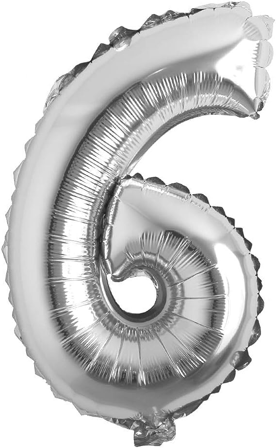 Silver 16 Inch Foil Number Balloon for Birthday Party Decoration