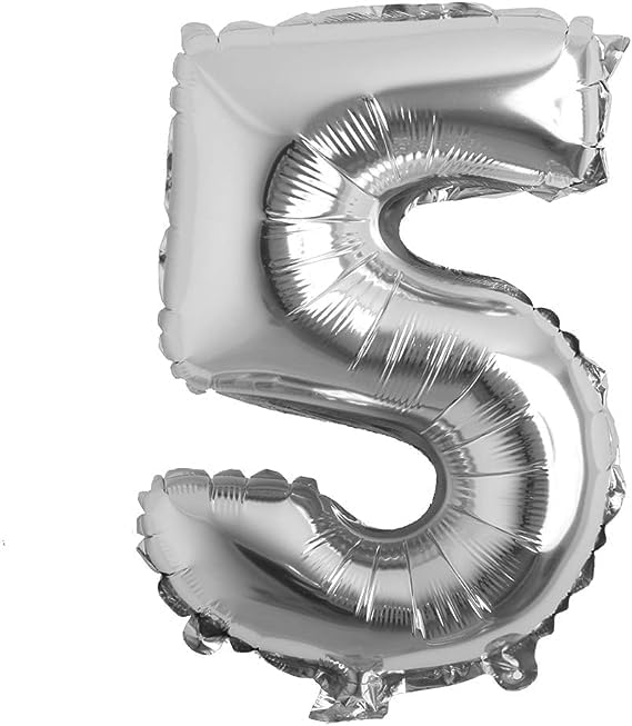 Silver 16 Inch Foil Number Balloon for Birthday Party Decoration