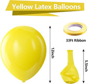 12 Inch Green Latex Balloons, 100 Pcs with 1 Ribbon for Parties
