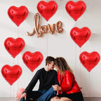 Huge Red Heart Balloon, 12 Pack – Heart Shaped Balloons for Decor, Anniversary, Romantic Decorations