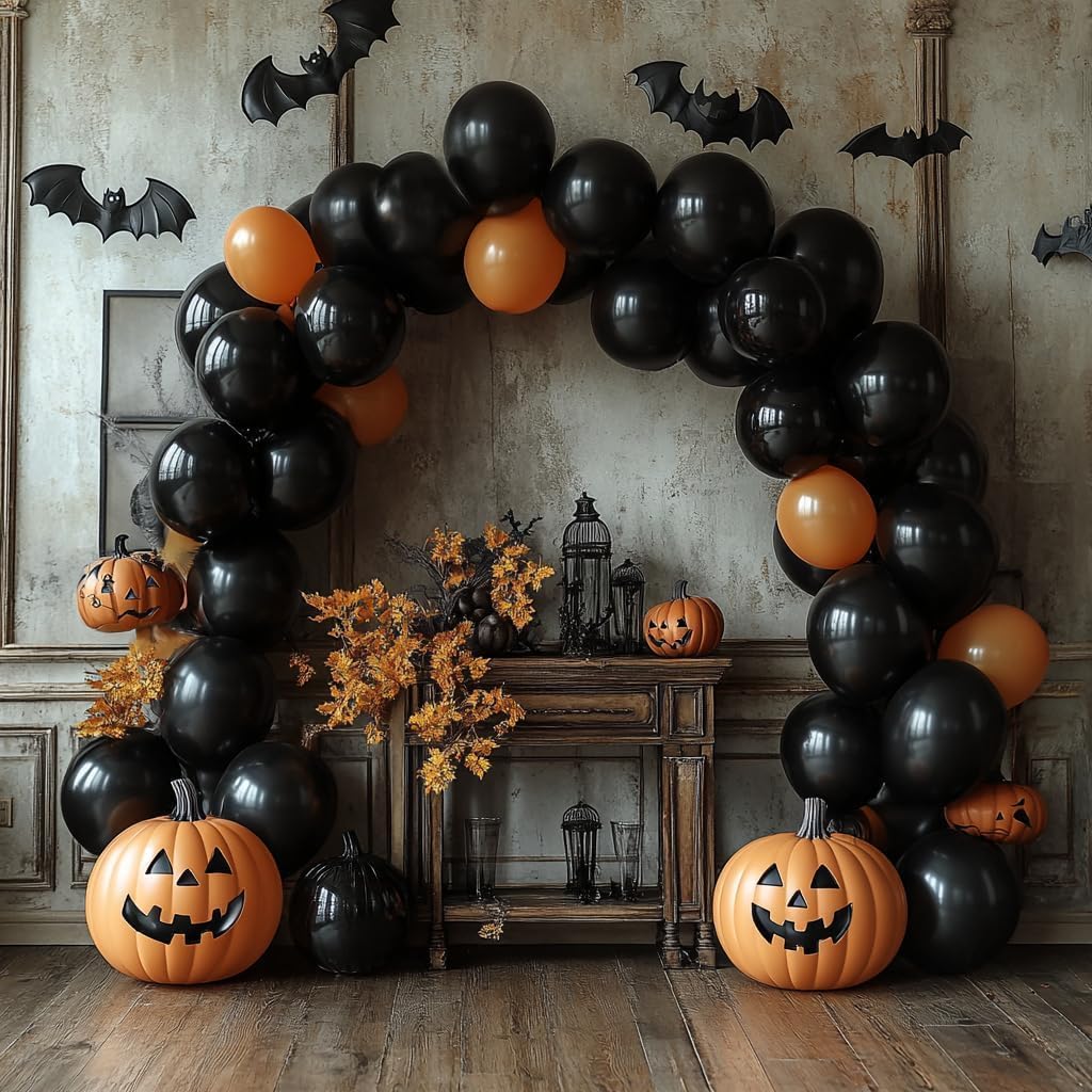 Black Balloons Latex Party Balloons – 100 Pack, 12 Inch Round Helium Balloons for Black Themed Wedding, Graduation, Anniversary, Birthday Party Backdrop Decorations