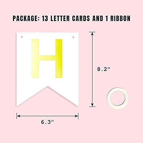White Happy Birthday Banner For birthday decoration Men Women Adults Kids, Party Supplies Party Decorations