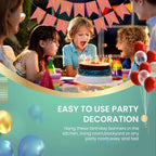 Banner Happy Birthday 13 Piece Bunting Home, Party Hall and Backyard Dark Blue Color Decoration Birthday Signs Party Supplies
