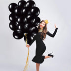 Black Latex Balloons Kit for Birthday Party - Pack of 30, 12 Inch | Black Metallic Balloons for Graduation Party Decorations | Shiny Black Balloons for Wedding Decorations, Bridal and Baby Sh
