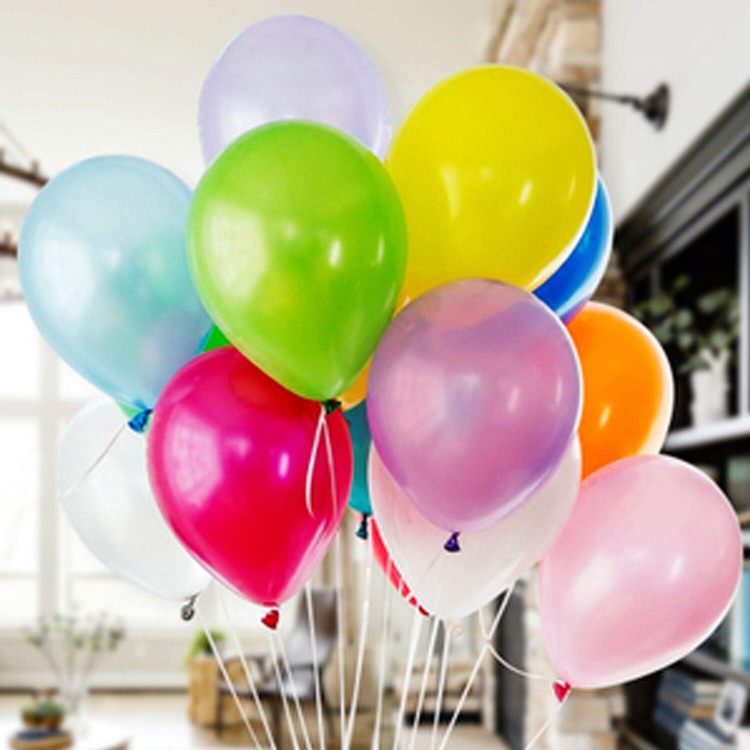 100 PCS 12 Inches Large Big Round Assorted Different Color Biodegradable Latex Balloons Bulk Helium Gas or Air Inflated Inflatable for Kids Birthday Party Celebrations Decorations Supplies Favors