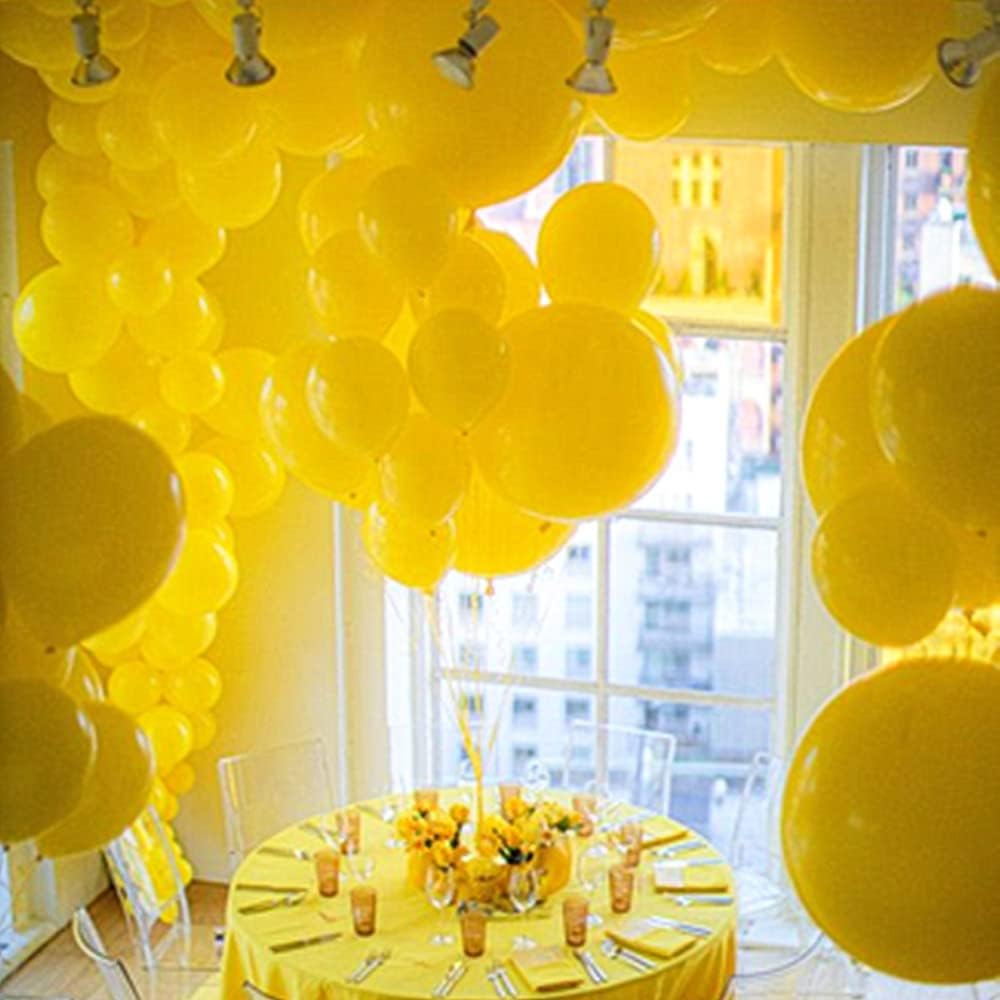 Yellow Balloons Latex Party Balloon - 50 Pack 12 inch Round Helium Balloons for Birthday Wedding Baby Shower Sunflower Honeybee Theme Party Decorations