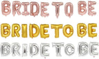 Bachelorette Foil Bride to Be Letter Balloon Pack of 9 Golden Bridal Shower Party Decoration Banner Haldi Ceremony Decor
