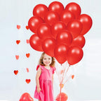 Red Latex Balloons Kit - Pack of 30 | Bright Red Balloons for Wedding Decorations | Chrome Latex Ruby Red Party Balloons for Birthday, Anniversary, Valentines Decoration, Proposal, Christmas