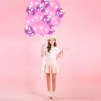 Pink and Pink Confetti Latex Balloons Kit – Pack of 30 | Latex Pink and Confetti Balloons for Birthday Party | Great for Debut Wedding Decorations, Baby and Bridal Shower, Engagement, Anniversary