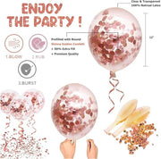 25Pcs Golden Happy Birthday Foil Balloon, Confetti and Metallic Balloons Combo for Birthday Decoration Items for Kids