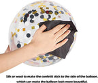 72 Pack Black Gold Confetti Balloons Kit, 12 Inch Black Gold White Balloons and Gold Confetti Balloons with Balloon Ribbons for Graduation Birthday Wedding Baby Shower Party Decorations