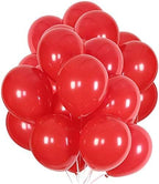 100 PCS 12 Inches Pearlized Red Latex Balloons – Large Thick Big Round Shining Pearlescent Biodegradable Bulk – Helium Gas or Air Inflated – for Kids Birthday, Wedding, Party Decorations, Supplies, Fa