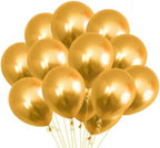 Golden Metallic Balloons for Decoration, Shiny Gold Latex Balloons for Birthday, Anniversary, Wedding, Baby Shower, Bachelorette, Festival Decor – Pack of 50