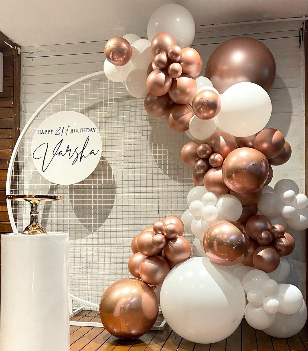 Rose Gold Metallic Chrome Balloons – 100 Pack, 12 Inch Rose Gold Latex Round Helium Balloons for Wedding, Anniversary, Baby Shower, Birthday Party Decorations