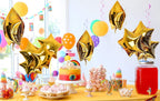 18 inch Air-Filled Foil Balloons for Birthday | Anniversary | Wedding Party Decoration Pack of 5 (Golden)