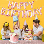 Rose Gold Happy Birthday Banner – 16 Inch Balloons | Sign for Girls | Decorations and Backdrop