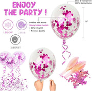 25Pcs Golden Happy Birthday Foil Balloon, Confetti and Metallic Balloons Combo for Birthday Decoration Items for Kids