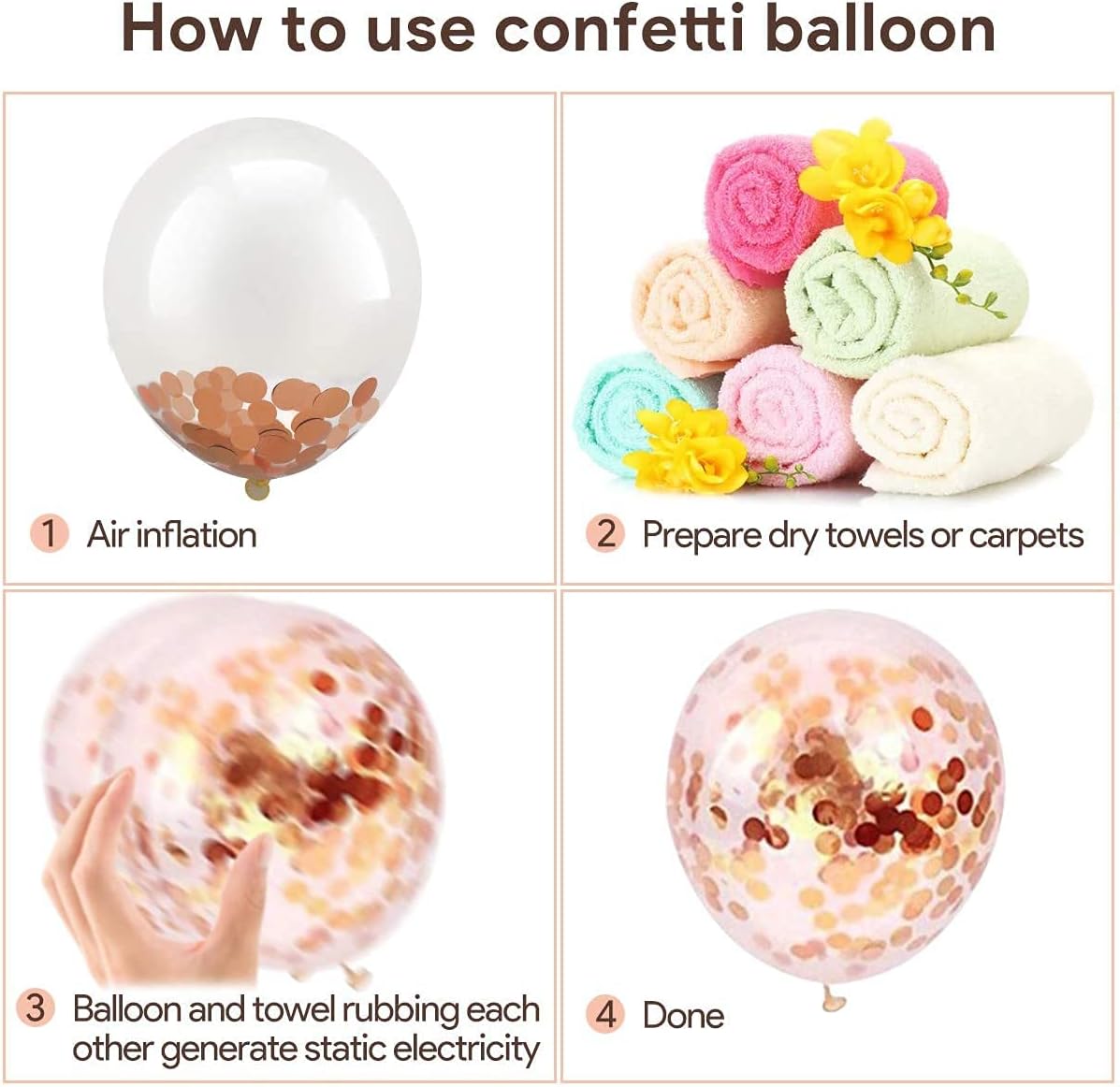 Party Mix Silver Metallic, Confetti and Foil Balloons for All Kind of Balloon Party Decorations (Silvery), 14 Pieces Combo