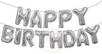set of 2 Pcs Combo Happy Birthday Silver Foil balloons banner witn Gluedot for happy birthday decoration/happy birthday balloons banner/happy birthday balloon silver