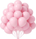Pink Balloons - 12 Inch, 50 Pack Light Pink Latex Party Balloons with Pink Ribbon for Birthday, Graduation, Bridal, Baby Shower, Gender Reveal & Princess Parties
