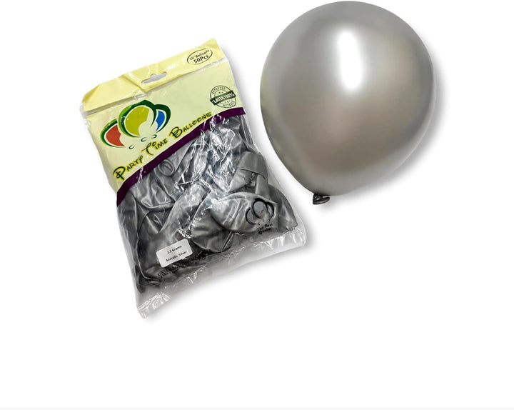 100 Pcs Silver Metallic balloons For Birthday Balloons Decoration, Balloons For Birthday, Anniversaries, Husband, Wife, Kids, Adults