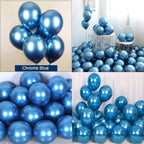 100 Pcs Blue Metallic Balloons For Birthday Balloons Decoration, Balloons For Birthday, Anniversaries, Husband, Wife, Kids, Adults
