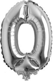 Silver 16 Inch Foil Number Balloon for Birthday Party Decoration