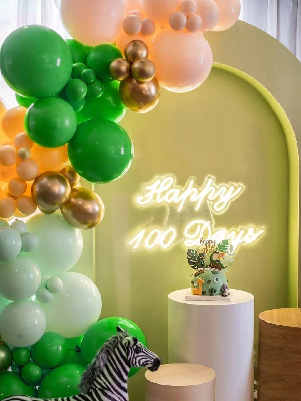 Green Balloons 12 inch, 50 Pack Green Latex Party Balloons Helium Quality for Birthday Graduation Baby Shower Jungle Christmas Party Decorations (with Green Ribbon)