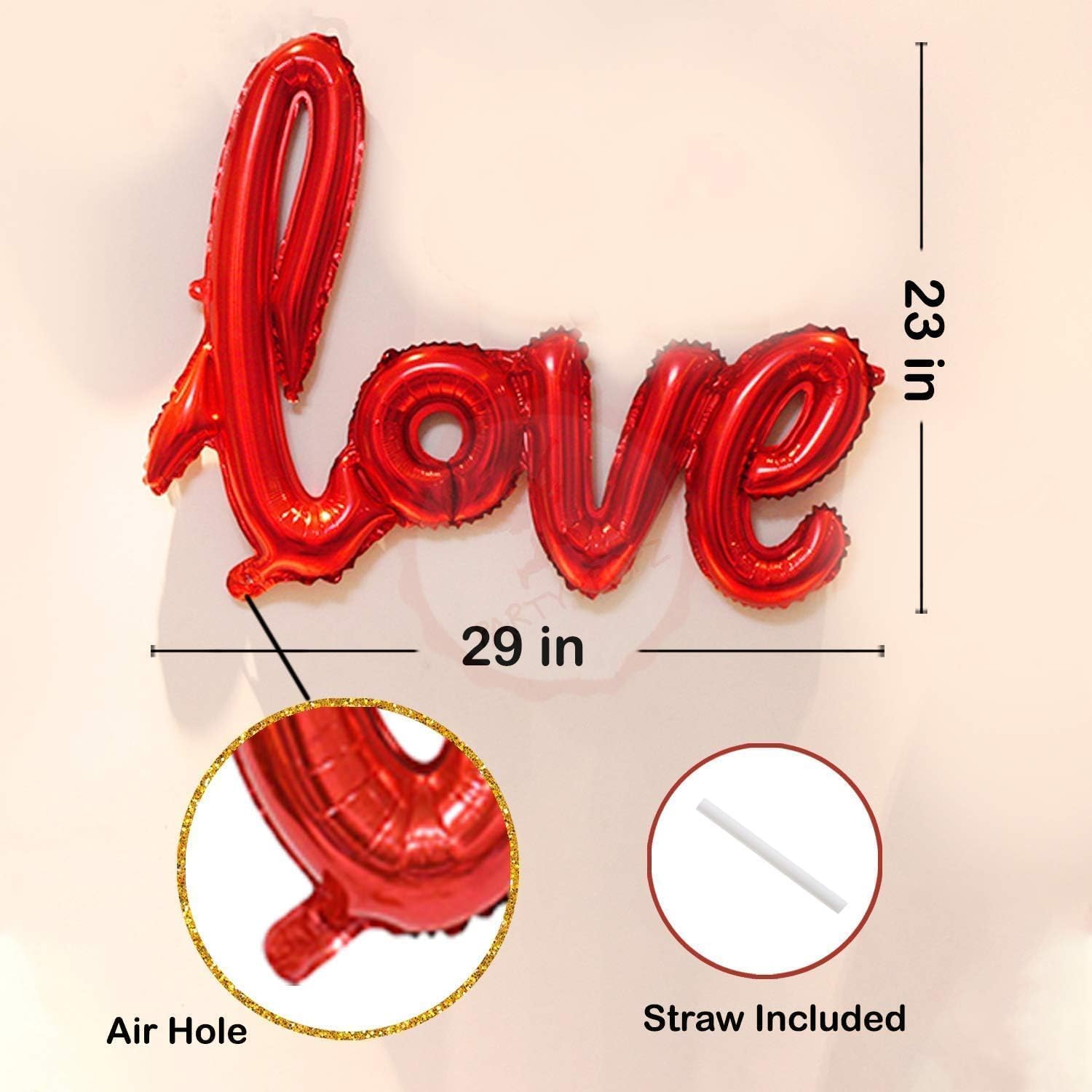 Red and Golden Happy Birthday Decoration Set 70 Pcs Happy Birthday Foil Balloon Red Golden Heart and Metallic Balloons Combo
