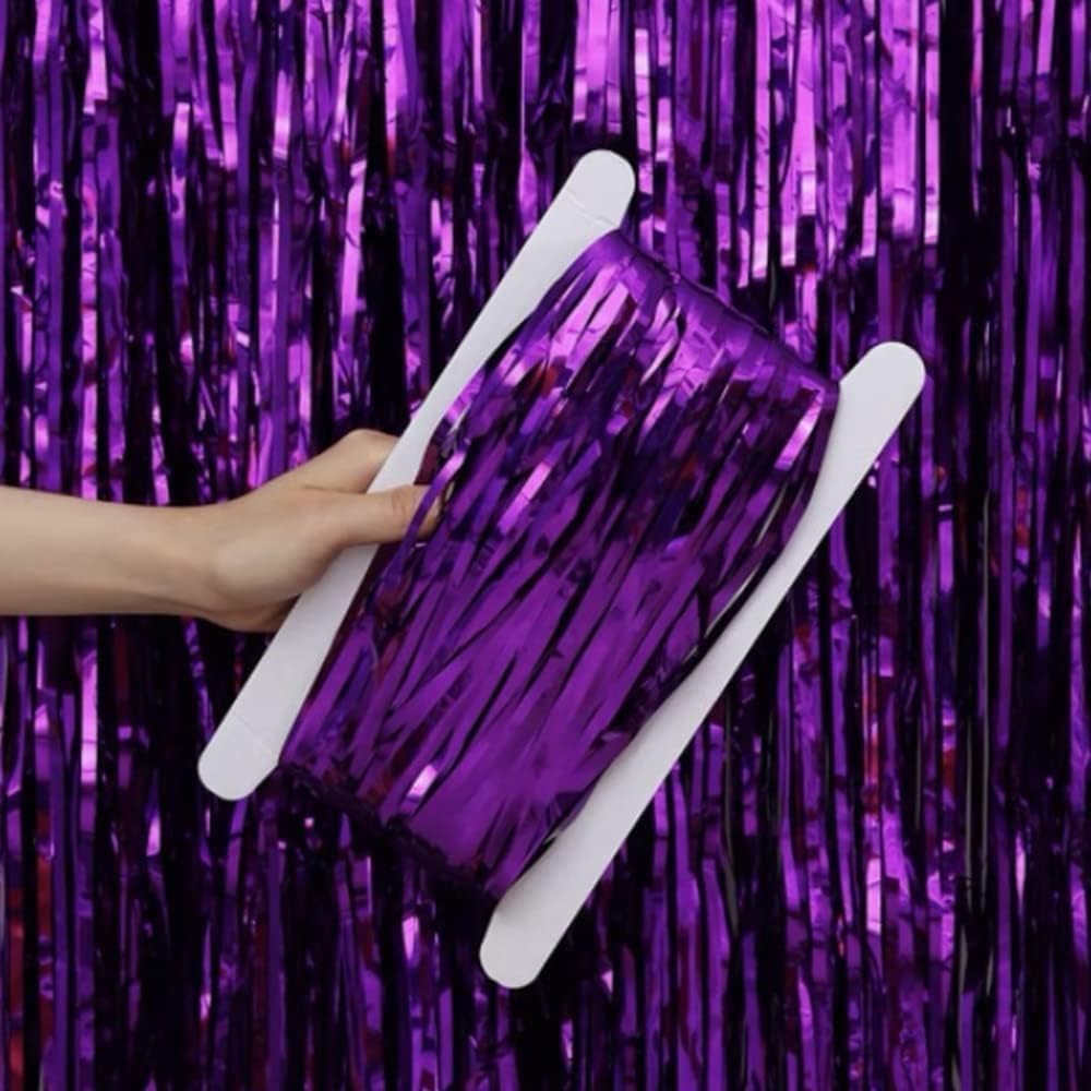 Foil Curtain/Foil Fringe Curtain/Party Decorations/Fringe Curtain/Foil Fringe Streamers/Tinsel Backdrop for Birthday, Baby Shower (SET OF 2)