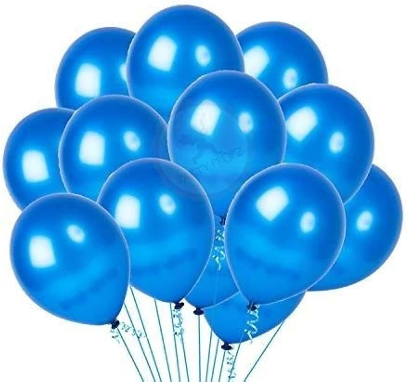 100 Pcs Blue Metallic Balloons For Birthday Balloons Decoration, Balloons For Birthday, Anniversaries, Husband, Wife, Kids, Adults