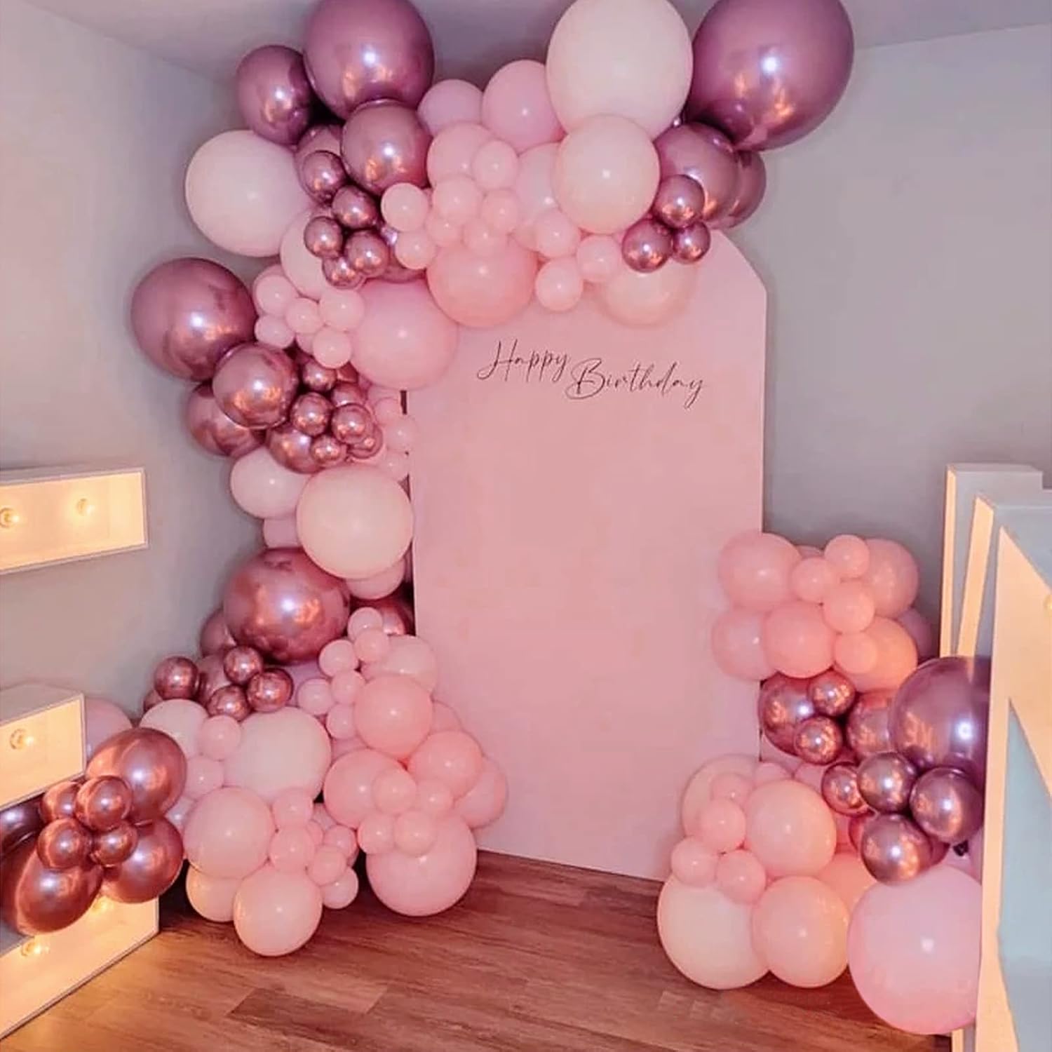 Pink Balloons - 12 Inch, 50 Pack Light Pink Latex Party Balloons with Pink Ribbon for Birthday, Graduation, Bridal, Baby Shower, Gender Reveal & Princess Parties