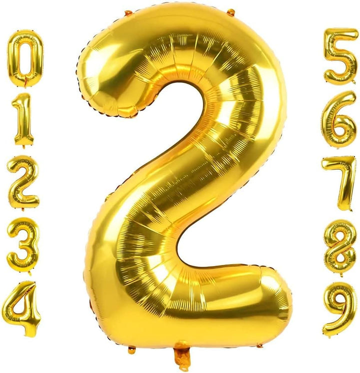 Gold Number 2 Foil Balloon 32 Inch