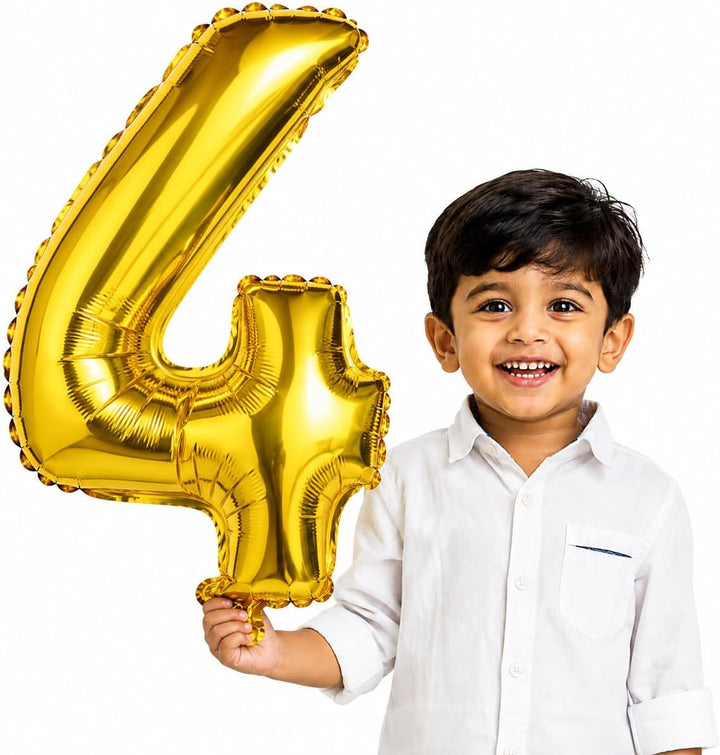 Gold Number 4 Foil Balloon 16 Inch