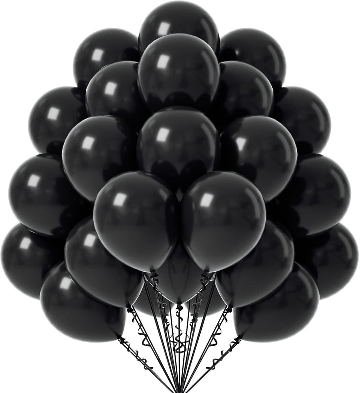 Black Latex Balloons 50 Pack Party Decorations
