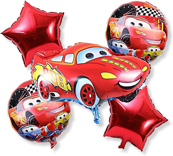 Car Theme  5 Pcs Foil Balloon Set – Decorative Balloons for Party Decorations