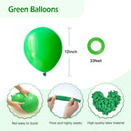 Green Balloons 12 inch, 50 Pack Green Latex Party Balloons Helium Quality for Birthday Graduation Baby Shower Jungle Christmas Party Decorations (with Green Ribbon)