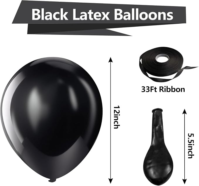 12 Inch Green Latex Balloons, 100 Pcs with 1 Ribbon for Parties