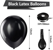 12 Inch Green Latex Balloons, 100 Pcs with 1 Ribbon for Parties