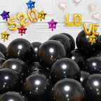 Black Balloons Round - Standard (12 inchx40Pcs)