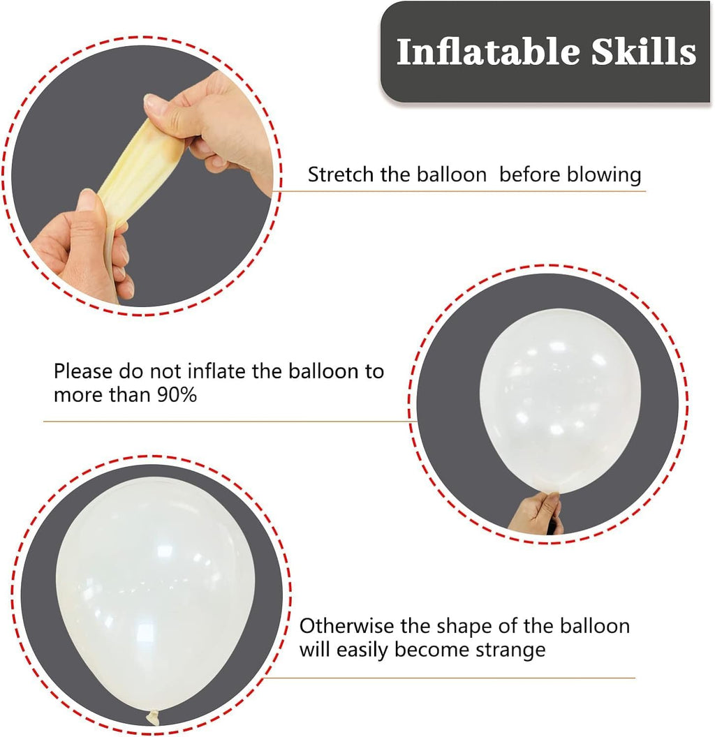 50 Pack White Balloons 12 Inch, Red Latex Balloons for Kids Party balloons Supplies Wedding Birthday Bridal Shower Decorations.