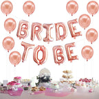 Big Rose Gold "Bride To Be" Balloons, 16 Inch – Bachelorette Party Decorations | Rose Gold Bride Balloons for Bridal Shower Decorations | Rose Gold "Bride To Be" Balloon for Wedding, Bachelorette Ball