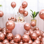Rose Gold Metallic Balloons for Bachelorette Party Decoration, Birthday, Anniversary – Pack of 50